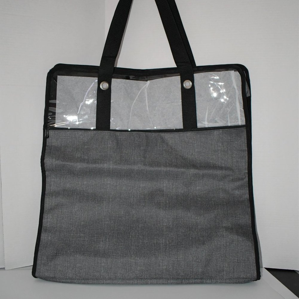 Thirty One Utility Storage Tote in Charcoal Crosshatch NWT
